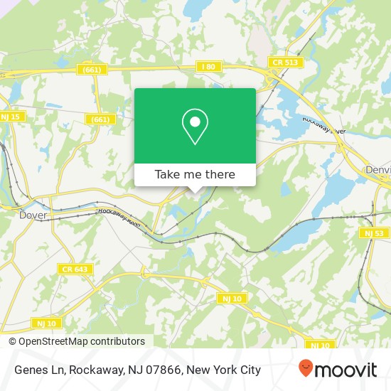 Mapa de Genes Ln, Rockaway, NJ 07866