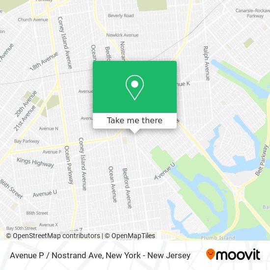 Mapa de Avenue P / Nostrand Ave