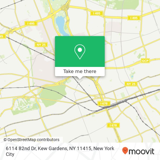 Mapa de 6114 82nd Dr, Kew Gardens, NY 11415