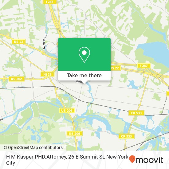 Mapa de H M Kasper PHD;Attorney, 26 E Summit St