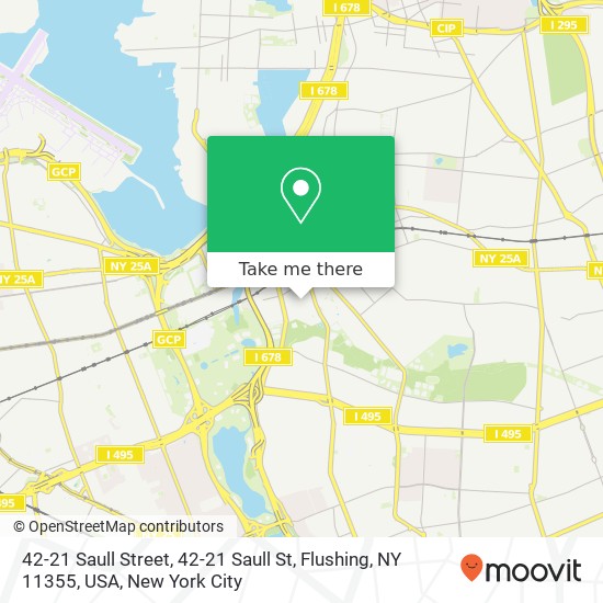 42-21 Saull Street, 42-21 Saull St, Flushing, NY 11355, USA map