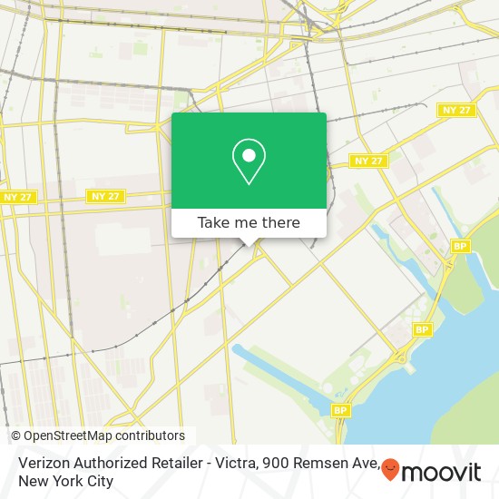 Mapa de Verizon Authorized Retailer - Victra, 900 Remsen Ave