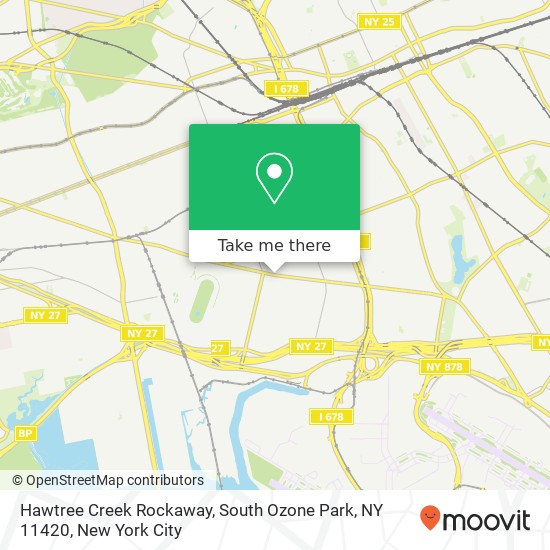 Mapa de Hawtree Creek Rockaway, South Ozone Park, NY 11420
