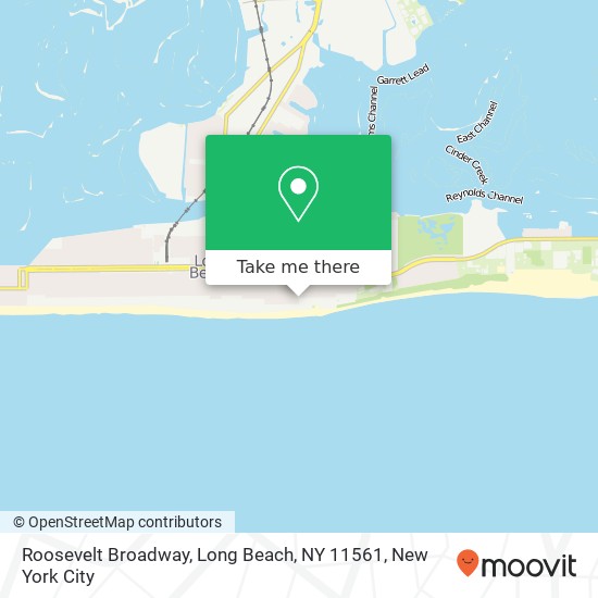 Mapa de Roosevelt Broadway, Long Beach, NY 11561