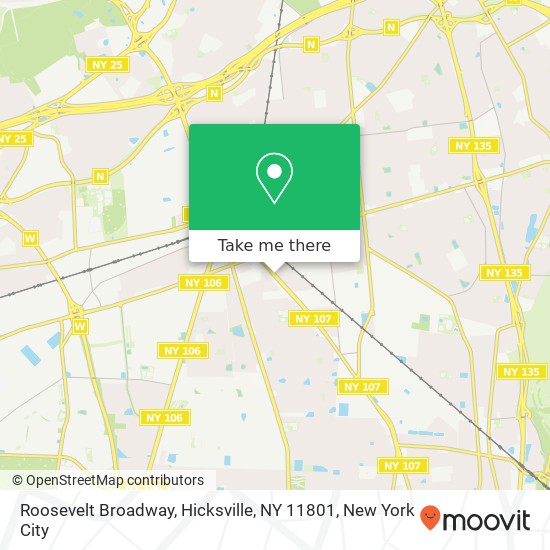 Roosevelt Broadway, Hicksville, NY 11801 map