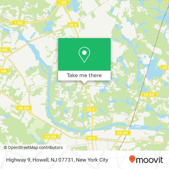 Highway 9, Howell, NJ 07731 map