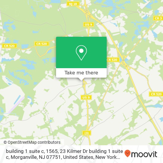 building 1 suite c, 1565, 23 Kilmer Dr building 1 suite c, Morganville, NJ 07751, United States map