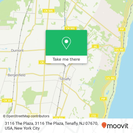 Mapa de 3116 The Plaza, 3116 The Plaza, Tenafly, NJ 07670, USA