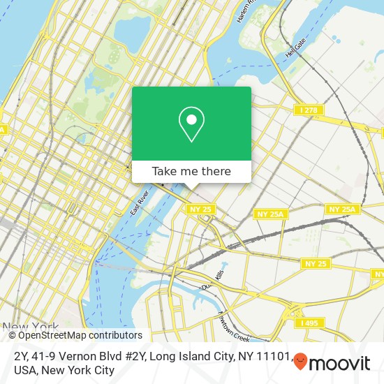 Mapa de 2Y, 41-9 Vernon Blvd #2Y, Long Island City, NY 11101, USA