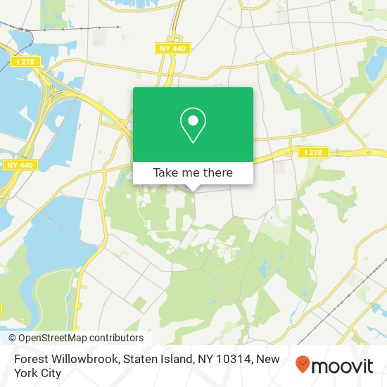 Mapa de Forest Willowbrook, Staten Island, NY 10314