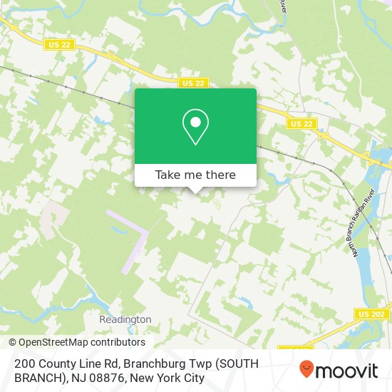 200 County Line Rd, Branchburg Twp (SOUTH BRANCH), NJ 08876 map