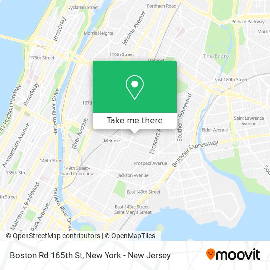 Mapa de Boston Rd 165th St