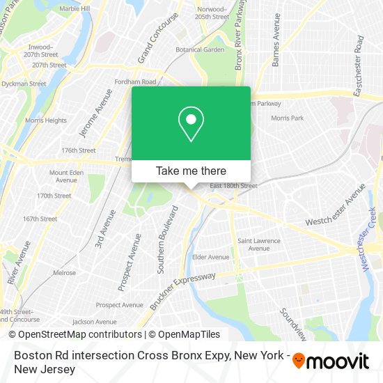 Boston Rd intersection Cross Bronx Expy map