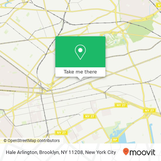 Mapa de Hale Arlington, Brooklyn, NY 11208