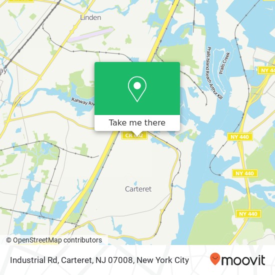 Mapa de Industrial Rd, Carteret, NJ 07008