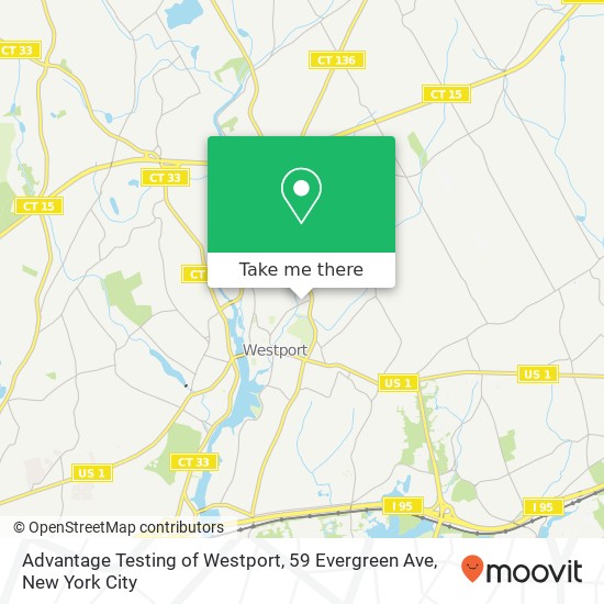 Mapa de Advantage Testing of Westport, 59 Evergreen Ave
