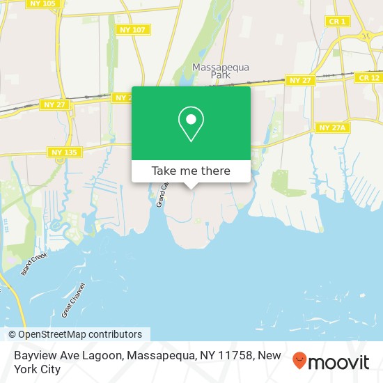 Mapa de Bayview Ave Lagoon, Massapequa, NY 11758
