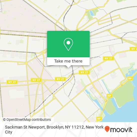 Mapa de Sackman St Newport, Brooklyn, NY 11212