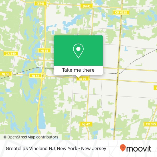 Greatclips Vineland NJ map