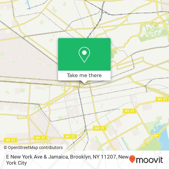 Mapa de E New York Ave & Jamaica, Brooklyn, NY 11207
