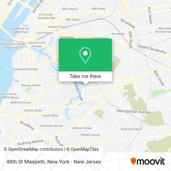 48th St Maspeth map