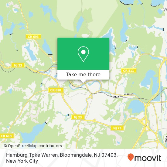 Mapa de Hamburg Tpke Warren, Bloomingdale, NJ 07403
