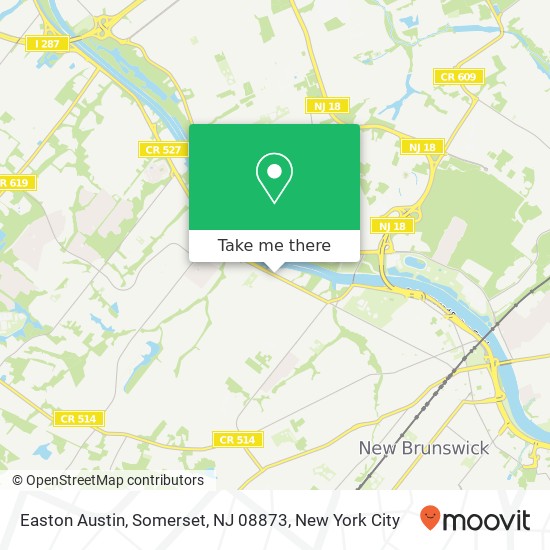 Mapa de Easton Austin, Somerset, NJ 08873
