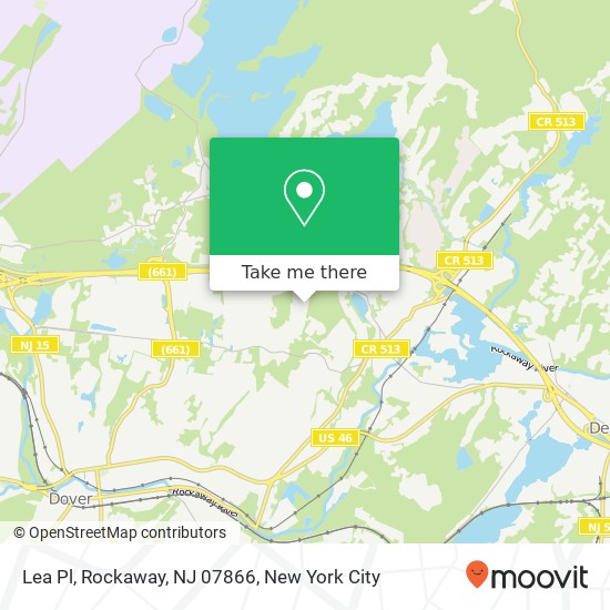 Mapa de Lea Pl, Rockaway, NJ 07866