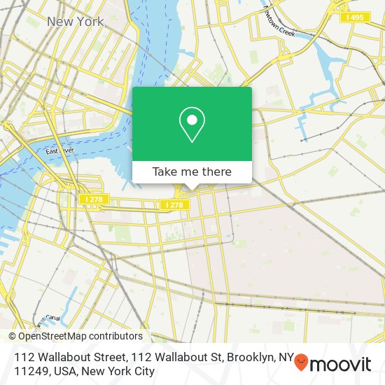 112 Wallabout Street, 112 Wallabout St, Brooklyn, NY 11249, USA map