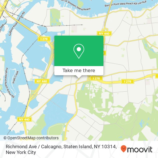 Mapa de Richmond Ave / Calcagno, Staten Island, NY 10314