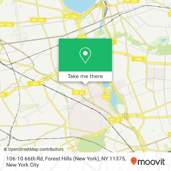 106-10 66th Rd, Forest Hills (New York), NY 11375 map