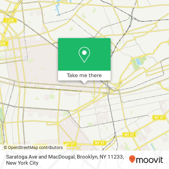 Mapa de Saratoga Ave and MacDougal, Brooklyn, NY 11233