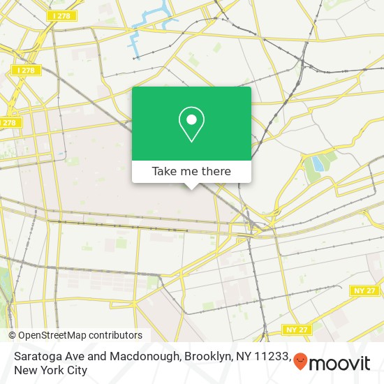 Mapa de Saratoga Ave and Macdonough, Brooklyn, NY 11233