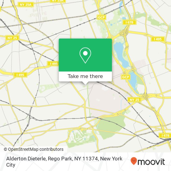 Mapa de Alderton Dieterle, Rego Park, NY 11374