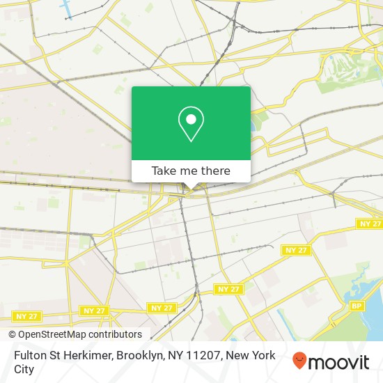 Mapa de Fulton St Herkimer, Brooklyn, NY 11207