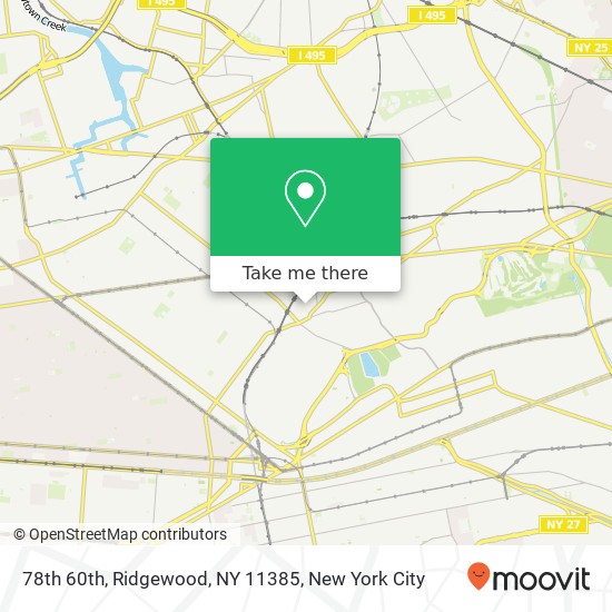 Mapa de 78th 60th, Ridgewood, NY 11385