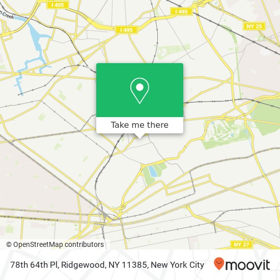 78th 64th Pl, Ridgewood, NY 11385 map