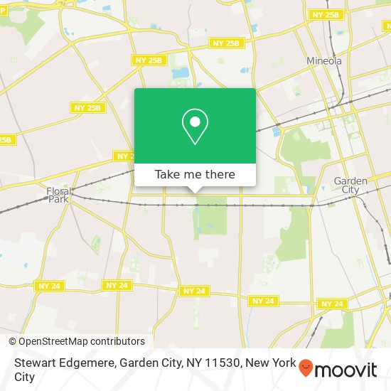 Mapa de Stewart Edgemere, Garden City, NY 11530