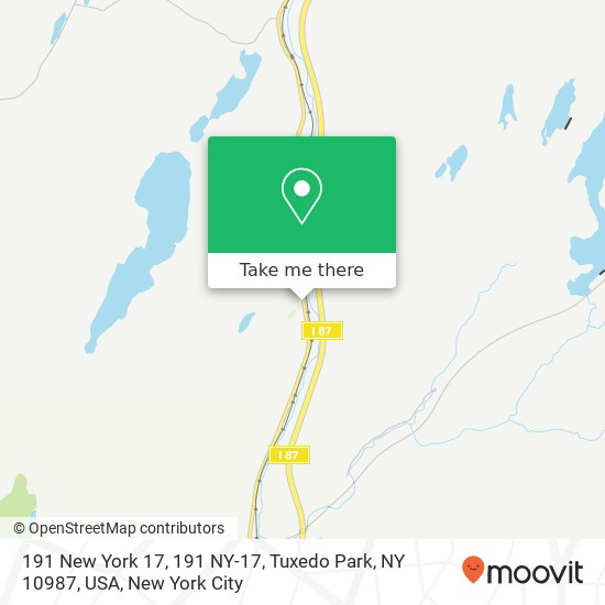 Mapa de 191 New York 17, 191 NY-17, Tuxedo Park, NY 10987, USA