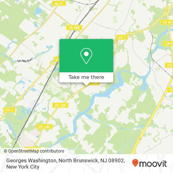 Mapa de Georges Washington, North Brunswick, NJ 08902