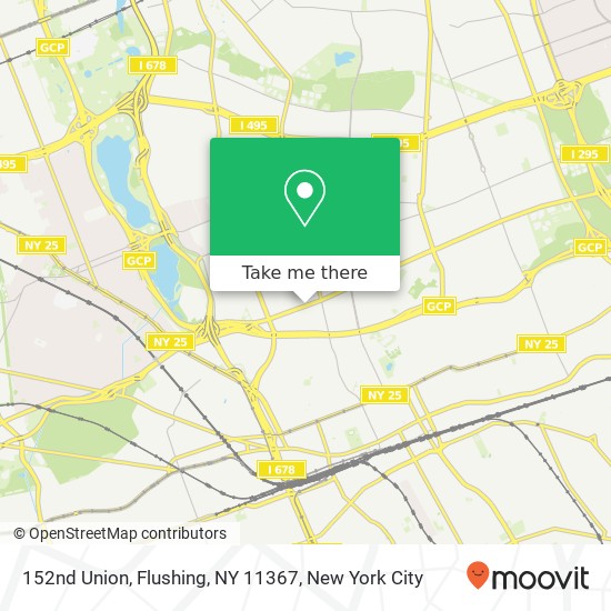 152nd Union, Flushing, NY 11367 map