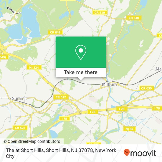 Mapa de The at Short Hills, Short Hills, NJ 07078