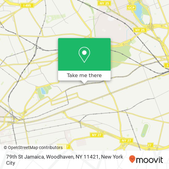 Mapa de 79th St Jamaica, Woodhaven, NY 11421