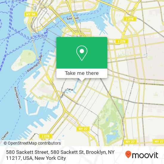 580 Sackett Street, 580 Sackett St, Brooklyn, NY 11217, USA map