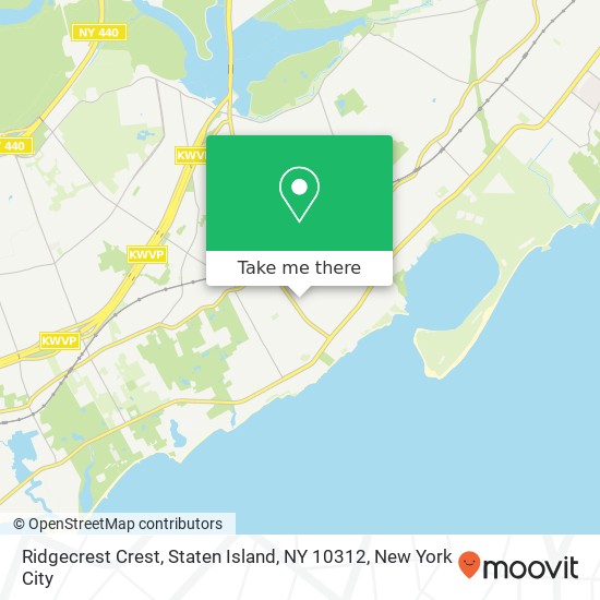 Mapa de Ridgecrest Crest, Staten Island, NY 10312