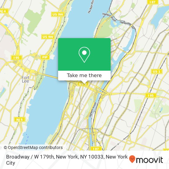 Mapa de Broadway / W 179th, New York, NY 10033