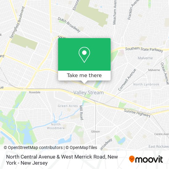 North Central Avenue & West Merrick Road map