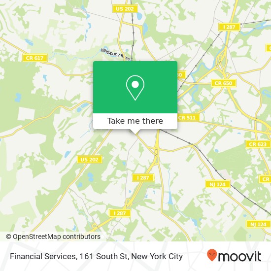 Mapa de Financial Services, 161 South St
