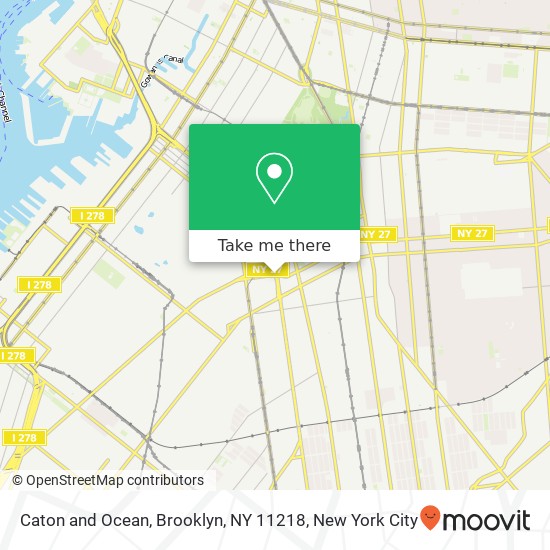 Caton and Ocean, Brooklyn, NY 11218 map