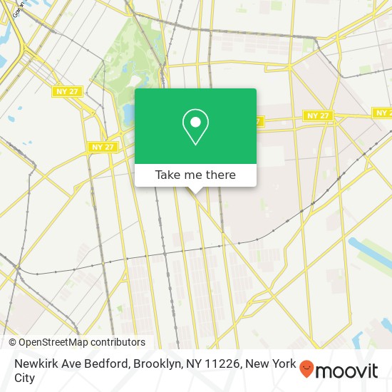 Mapa de Newkirk Ave Bedford, Brooklyn, NY 11226